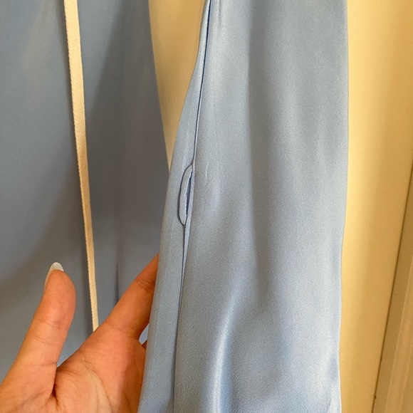 Tae Park Present Dress Sky Blue Size Small 100% Silk Bow tie dress - Picture 7 of 12